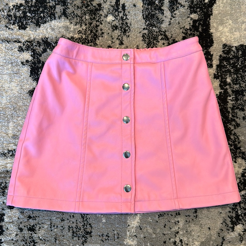 Pink leatherSkirt